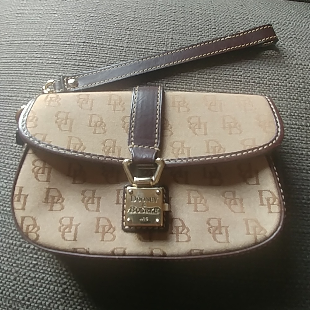 Dooney & Bourke Brown Monogram Wristlet...#J119414